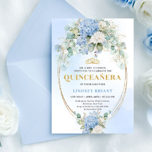 Invitation sophistiquée pour Quinceañera aux horte