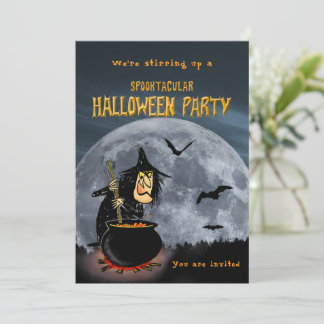 Invitation Sorcière de la fête d'Halloween