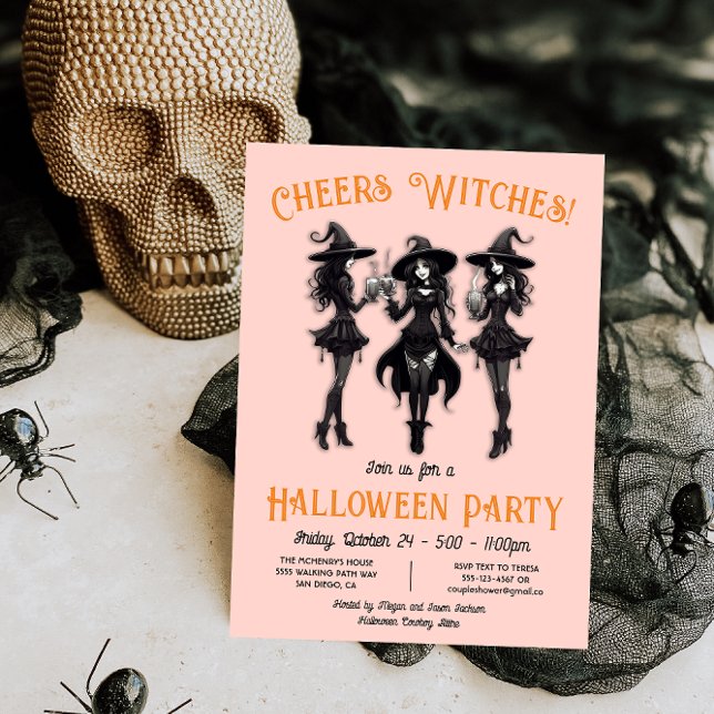 Invitation Sorcières à la fête d'Halloween (Créateur téléchargé)