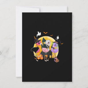 Invitation Sorcières avec des poches Halloween 2020 Flamant r
