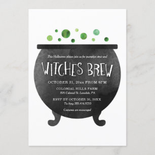 Invitation Sorcières Brew Halloween Party