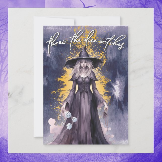 Invitation Sorcières de Lancer Les Dés Bunco d'Octobre Hallow (Bunco - Halloween - October
Throw The Dice Witches - Hop On Your Broomstick and Fly On Over To Bunco)