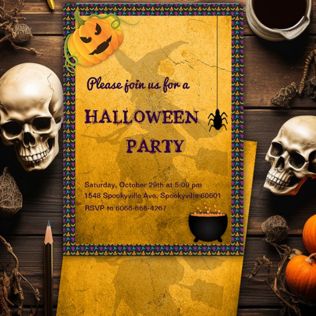Invitation Sorcières Den Halloween (Créateur téléchargé)