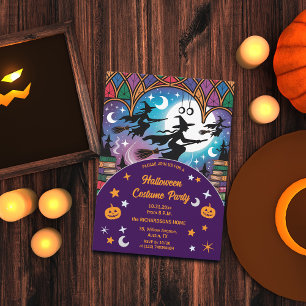 Invitation Sorcières en mission Halloween Costume Party