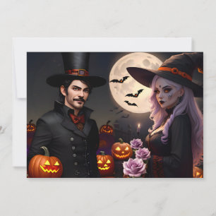 Invitation Sorcières et démonistes Halloween Bash Party