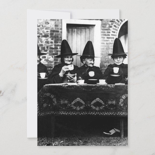 Invitation Sorcières galloises - Thé Party Vintage (Devant)