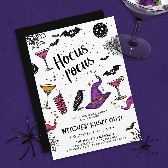 Invitation Sortie de nuit sorcière magique Boisson d'Hallowee (Créateur téléchargé)