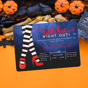 Invitation sortie des sorcières enterrement de vie de jeune f