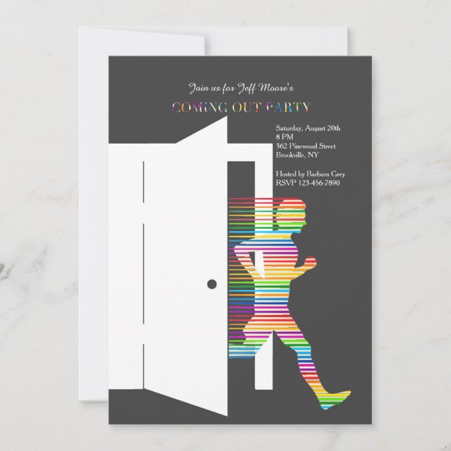 Invitation Sortir De L'Invitation Du Closet (Devant)