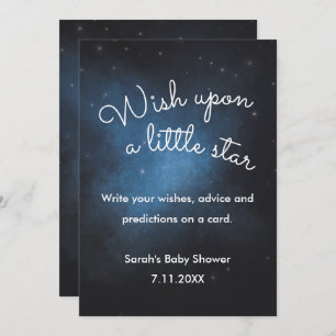 Invitation Souhaitez-vous sur un panneau Baby shower étoilé