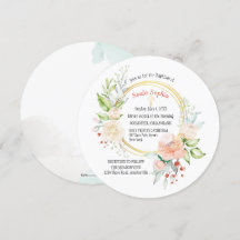 Invitation Soula Round Baptism