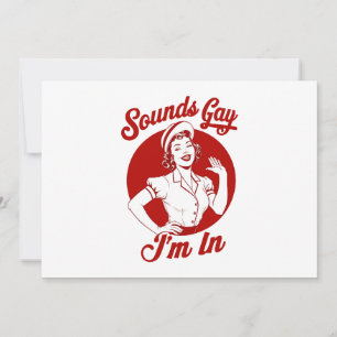 Invitation Sounds Gay I'm In Vintage Lesbian Cowgirl Howdy