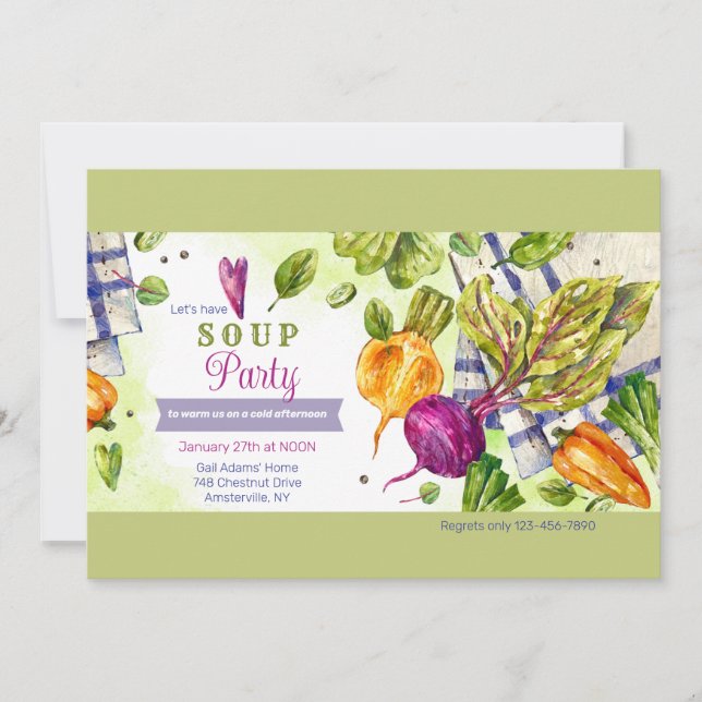 Invitation Soupe Party (Devant)