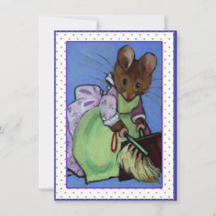 Invitation Souris Housecleaning : Se Préparer Pour La Fête