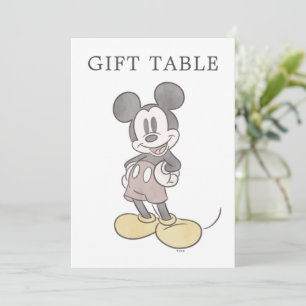 Invitation Souris Mickey Baby shower - Panneau de la table ca