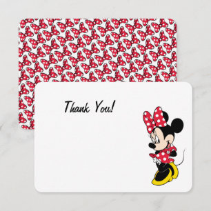 Invitation Souris Minnie moderne simple Merci d'anniversaire