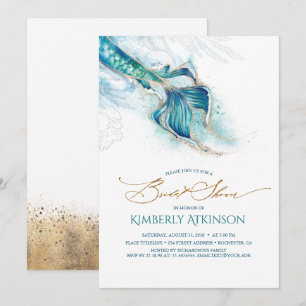 Invitation Sous la Fête des mariées de la Queue des sirènes d
