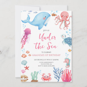 Invitation Sous la mer Anniversaire