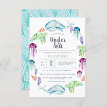 Sous la mer Anniversaire | Aquarelle de critère oc