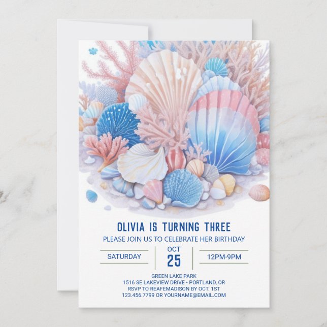 Invitation Sous la mer Fun Boy Anniversaire (Devant)