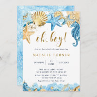 Sous la mer | Gold Oh Boy Baby shower