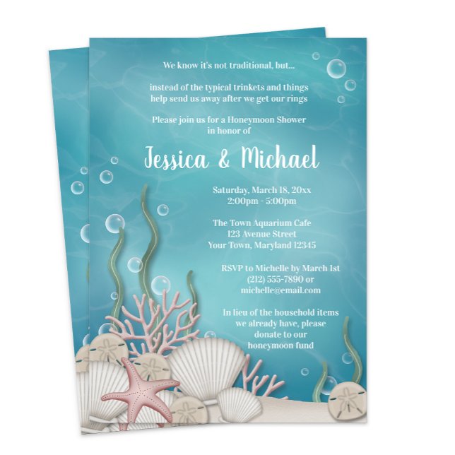 Invitation Sous la mer Lune de miel (Créateur téléchargé)