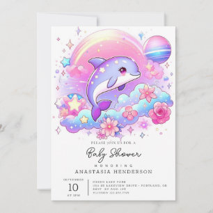 Invitation Sous la mer Majestic Dolphin Baby