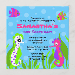 Invitation Sous la partie orientée d'anniversaire de enfant