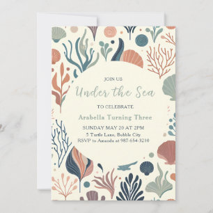 Invitation Sous l'Anniversaire de la mer, Motif de Whispers O