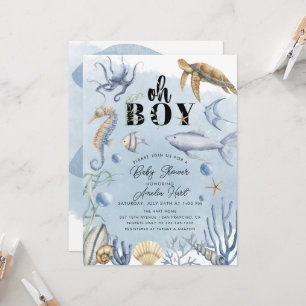 Invitation Sous le Baby shower de la mer