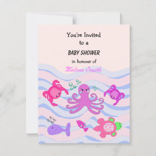 Invitation Sous le Baby shower marin