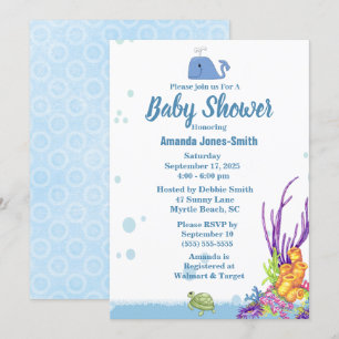 Invitation Sous le Baby shower marin