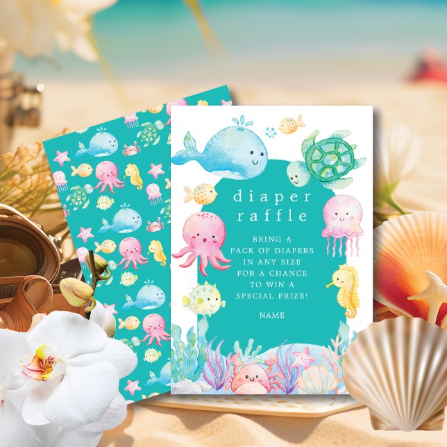 Invitation Sous le raffle Sea Adventure Diaper (Créateur téléchargé)