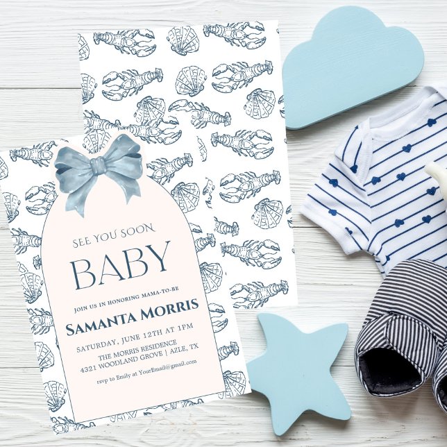 Invitation Sous le thème de la plage de la mer avec conceptio (Créateur téléchargé)