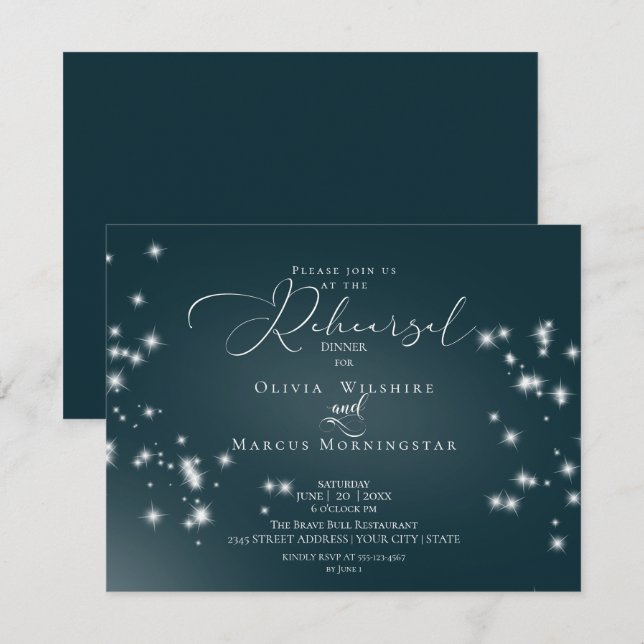 Invitation Sous les étoiles (Devant / Derrière)