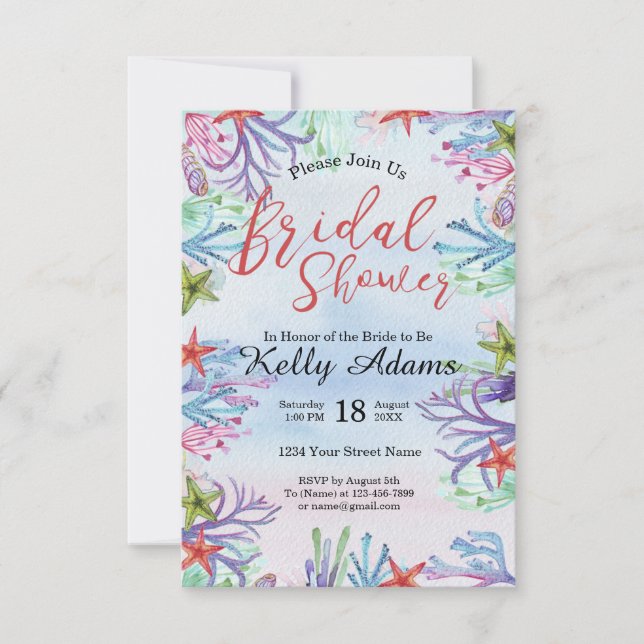 Invitation Sous l'invitation de la douche nuptiale (Devant)