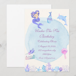 INVITATION SOUS L'INVITATION DE LA FÊTE D'ANNIVERSAIRE DE LA
