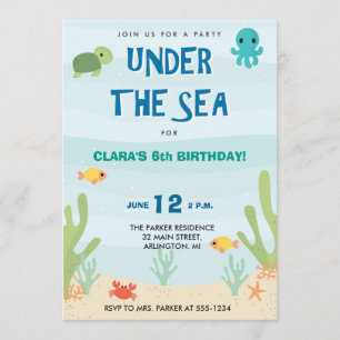 Invitation Sous L'Invitation De La Fête D'Anniversaire De La 