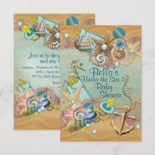 Invitation Sous l'invitation du Baby shower marin