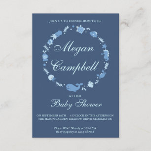 Invitation Sous L'Invitation Du Baby shower Maritime