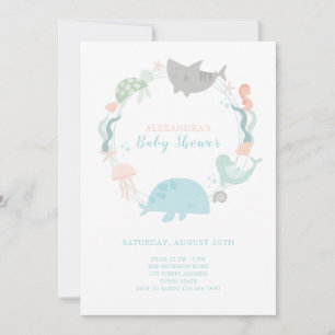 Invitation Sous L'Invitation Du Baby shower Maritime