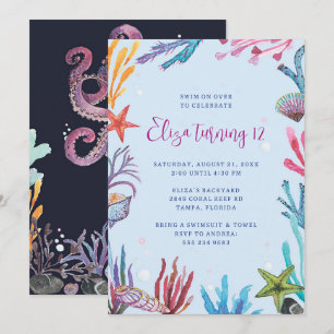 Invitation Sous l'invitation du Sea Coral Reef Party
