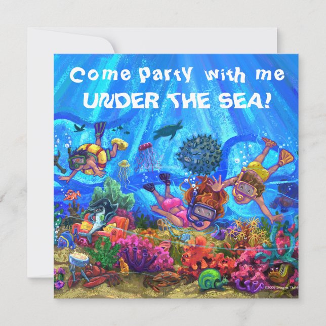 Invitation Sous l'invitation du Sea Party (Devant)