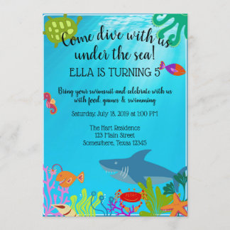 Invitation Sous l'Invitation du Sea Party