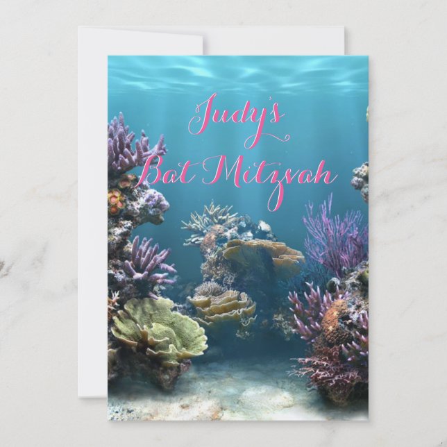 Invitation sous-marine de bat mitzvah (Devant)