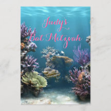 Invitation sous-marine de bat mitzvah