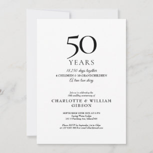 Invitation Souvenirs d'anniversaire de mariage de n'importe q