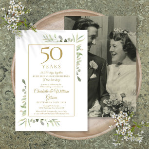 Invitation Souvenirs de 50 ans de mariage Photo 