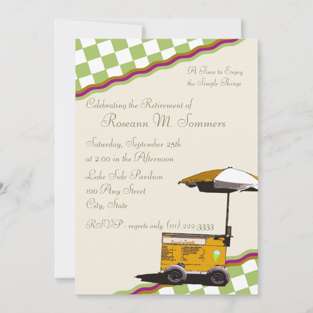 Invitation Souvenirs d'été / Retraite (Devant)