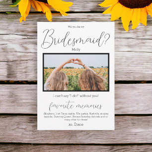 Invitation Souvenirs favoris Bridesmaid Proposition photo